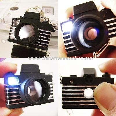 Camera Flash Light LED Key Chains Shutter Sound Toy New