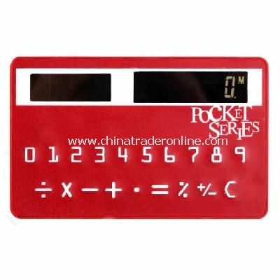 NEW Mini Slim Credit Card Solar Power Pocket Calculator from China