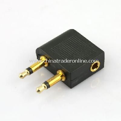 Stereo Earphone Converter Adapter for Airplane/On Plane