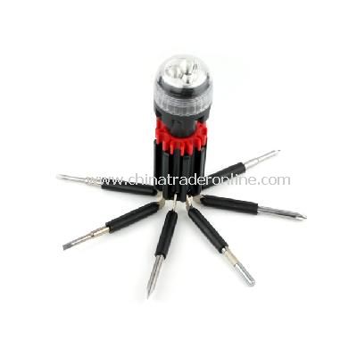 8 in 1 Multi Screwdriver with LED Portable Torch Set New from China