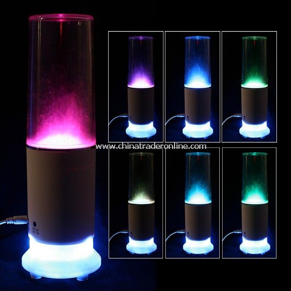 2 in 1 Mini USB Speaker LED Colorful Touch Sensor Water-drop Table Lamp Light