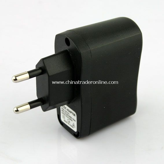 EU Plug USB AC DC Power Supply Wall Charger Adapter MP3 MP4 DV Charger Black from China