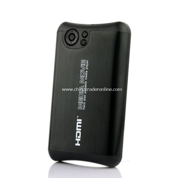 NEW 2.5 SATA HD 1080P HDD Media Player with SD/USB/HDMI/COAX/AV Portable Black from China