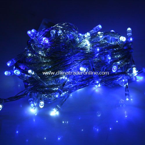 New Christmas Tree Wedding Party white+blue LED Light 10m w/ End Plug 110V from China