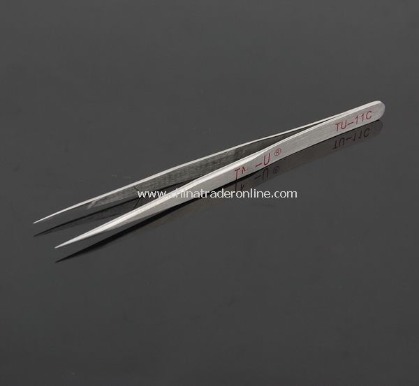 Stainless Steel Straight Tweezers Craft Picking Tool