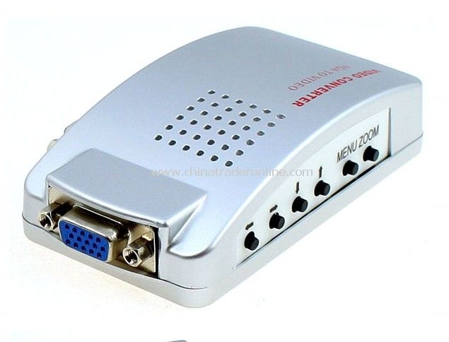 Universal PC VGA to TV AV RCA Signal Adapter Converter Video Switch Box Supports NTSC PAL System,