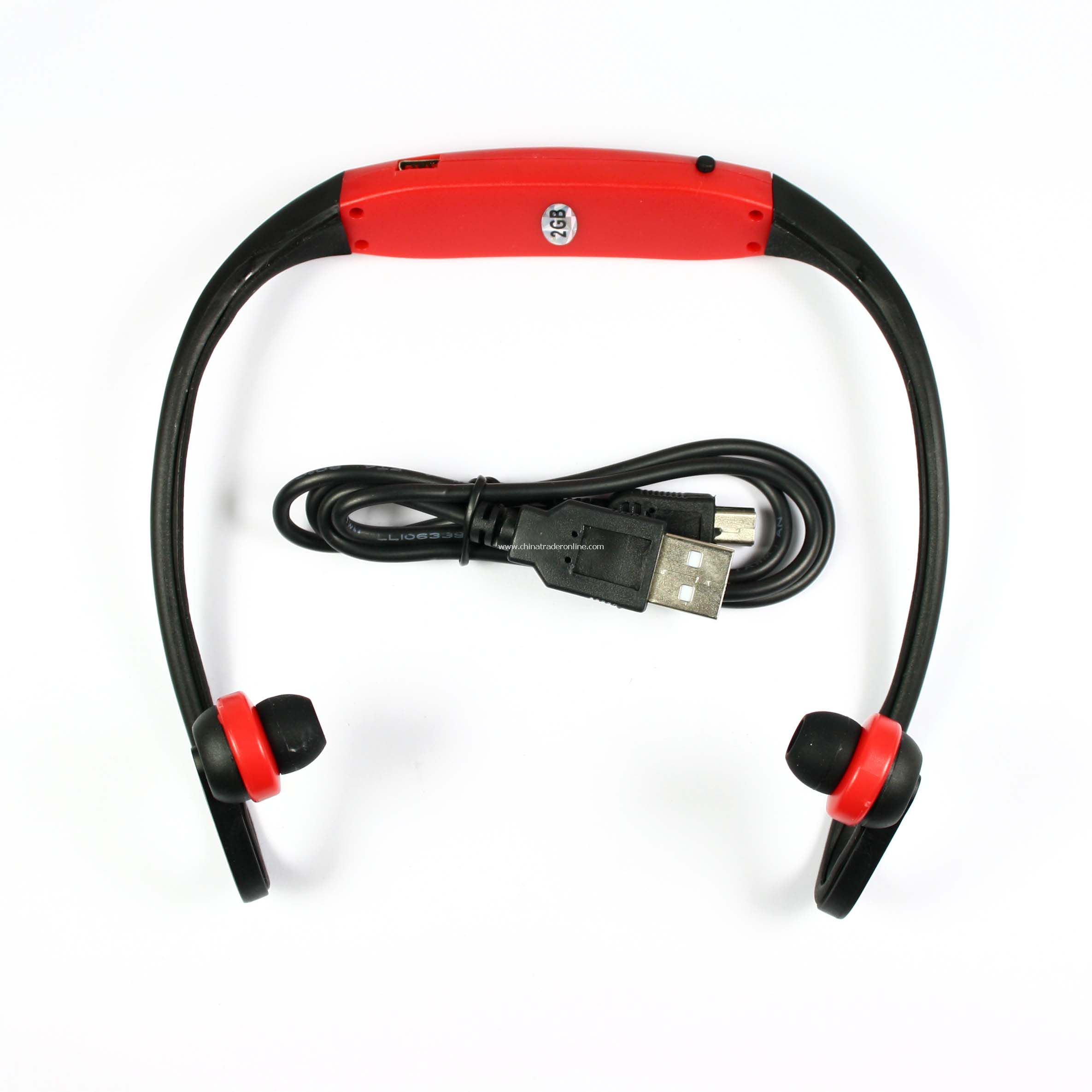 Headset Handsfree MP3 Player 2GB Red