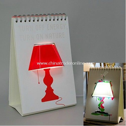 Page by Page Flip Calendar Design USB LED Bedside Desk Lamp Night Light from China