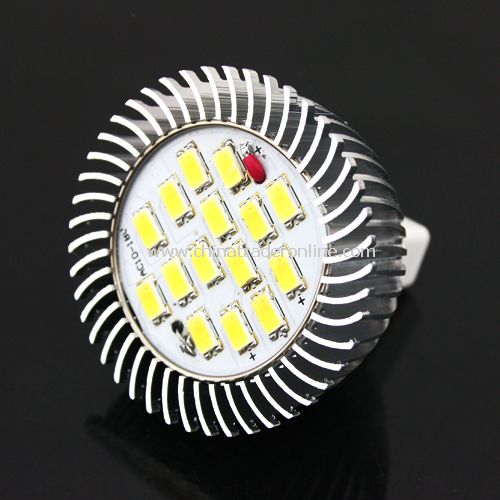 7W MR16 5630 SMD 15-LED Light Bulb Lamp 10-18V Pure White New from China