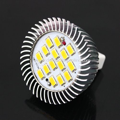 7W MR16 5630 SMD 15-LED Light Bulb Lamp 10-18V Warm White New from China