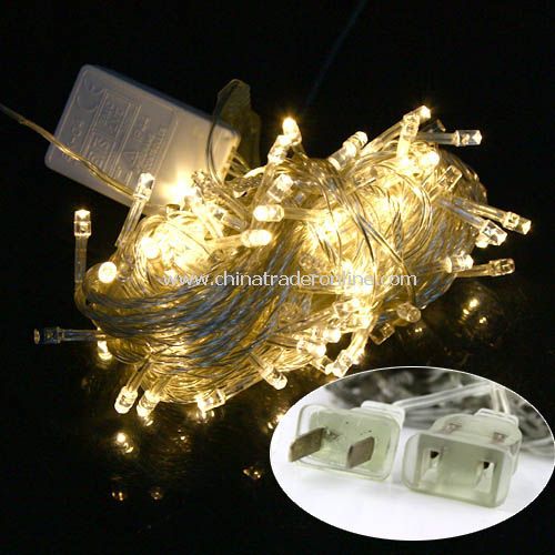 New Christmas Tree Wedding Party Warm White LED Light 10m w/ End Plug 110V from China