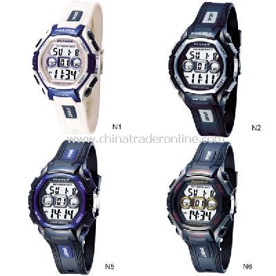 HighQuality Color Block PASNEW LED Water-proof Boys Girls Sport Watch from China