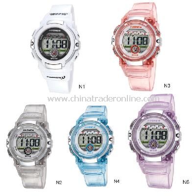 HighQuality Color Block PASNEW LED Water-proof Boys Girls Sport Watch from China