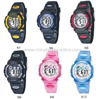 HighQuality Color Block PASNEW LED Water-proof Boys Girls Sport Watch from China