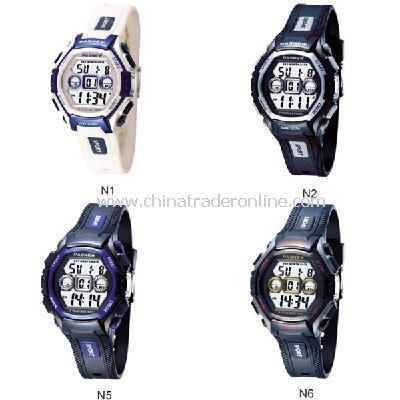 HighQuality Color Block PASNEW LED Water-proof Boys Girls Sport Watch from China