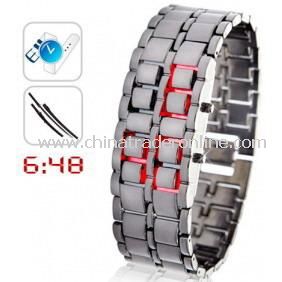 IRON SAMURAI - JAPANESE INSPIRED RED LED WATCH from China