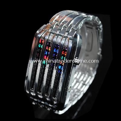 New 44 LED Stainless Steel Digital Wrist Watch for Men