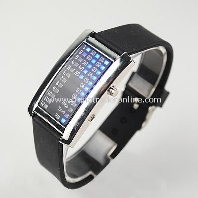 New Fashion Men Womens 29 Flash Blue LED Digital Sport Watch Black from China