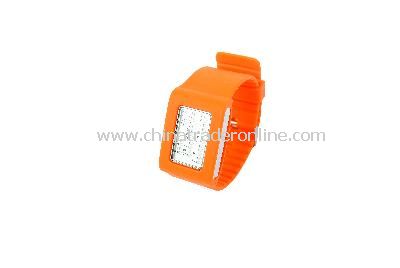 New Fashion Men Womens 4 Colors 31 Flash LED Digital Sport Watch Orange