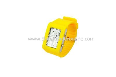 New Fashion Men Wonmens 4 Colors 31 Flash LED Digital Sport Watch Yellow from China