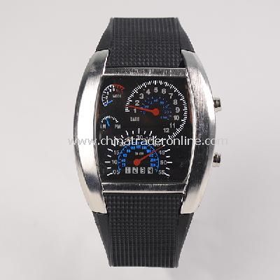 RPM Turbo Blue Flash LED Watch BRAND NEW Gift Sports Car Meter Dial Men from China