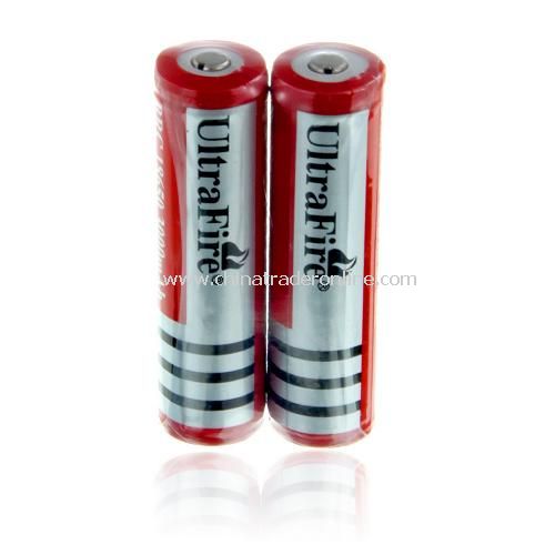 18650 3000mAh 3.7V Lithium Rechargeable Battery with Protection PCB(1 pair)