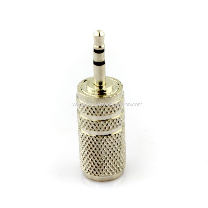 3.5mm Female jack to 2.5mm Male Plug Audio Adapter Converter Silver