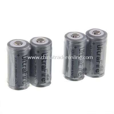 3.6V 880mAh 16340 Li-ion Rechargeable Battery with Protection PCB(4pcs)