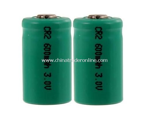 CR2 3.0V 600mAh Rechargeable Li-ion Battery 2pcs