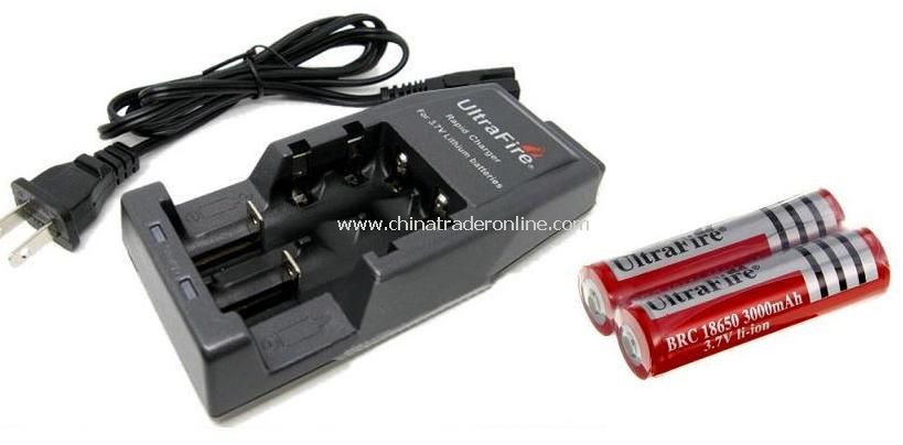 UltraFire WF-139 18650 14500 18500 17670 17500 Battery Charger with 2pcs 18650 3000mAh PCB Battery from China