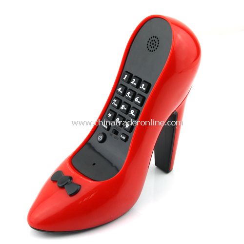 Unique Red High Heel Land Line Telephone Phone for Home