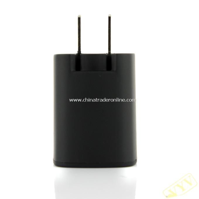 Dual USB Power Adapter/Charger (100~240V/US Plug)- Black