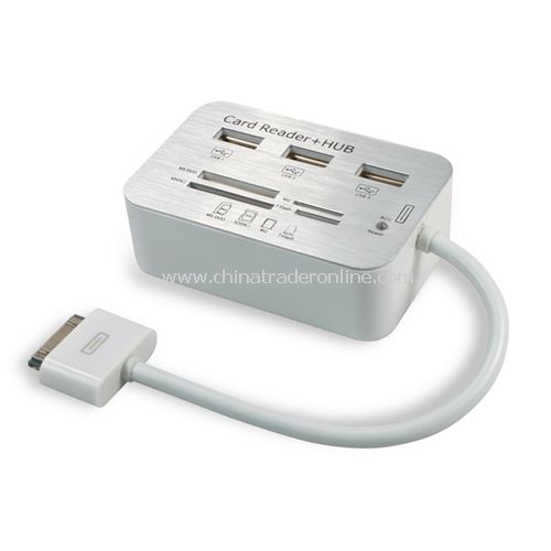 Free Shipping USB Card Reader + USB Hub COMBO For Apple iPad Series Camera Connection Kit