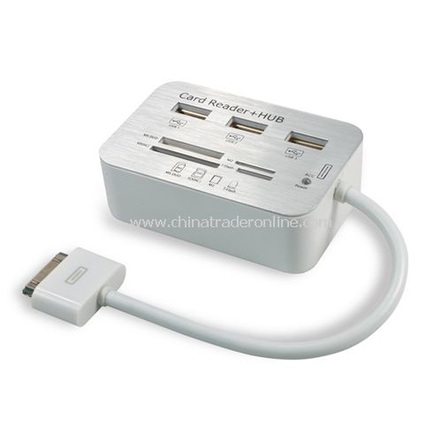 Free Shipping USB Card Reader + USB Hub COMBO For Apple iPad Series Camera Connection Kit from China