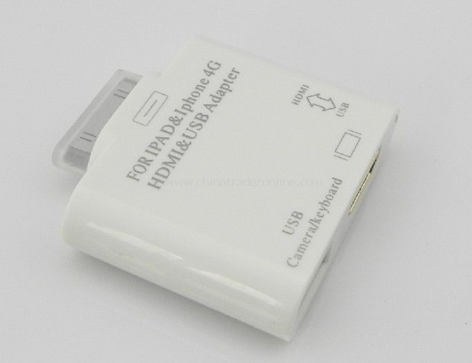 HDMI Adapter AV Video to HD TV USB For ipad 2 iphone 4 from China