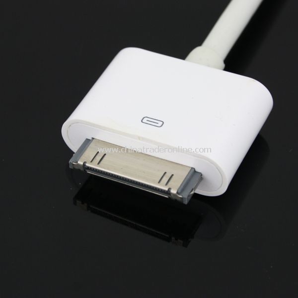 HDMI to HDTV Digital AV Adapter for iPhone 4 iPod and iPad 2 Cable White New from China