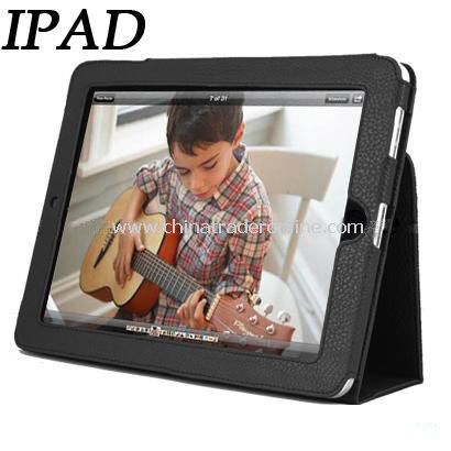 Hot applied to Apples IPAD tablet computer leather folding bracket from China