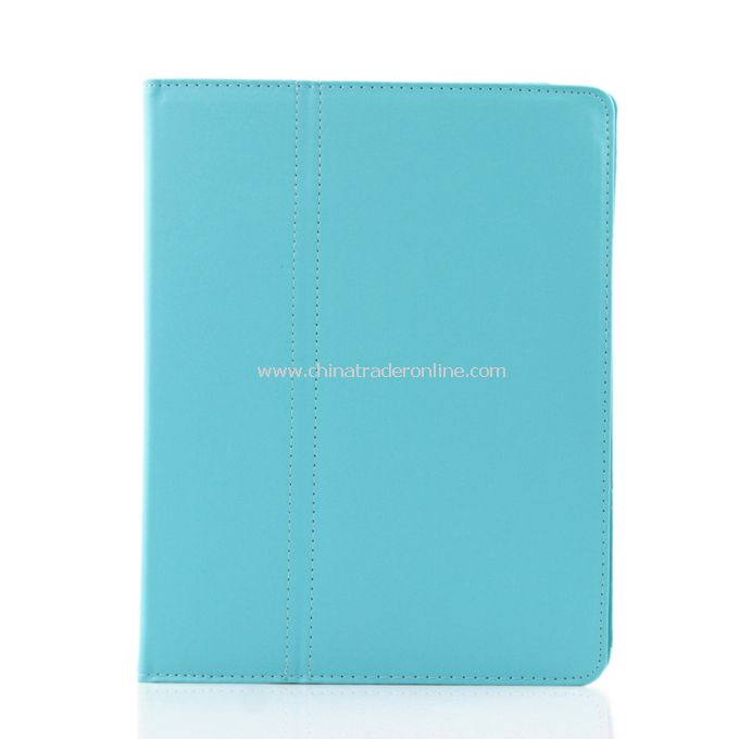 New Folio Magnetic Smart Leather Case Cover for iPad 2 Blue