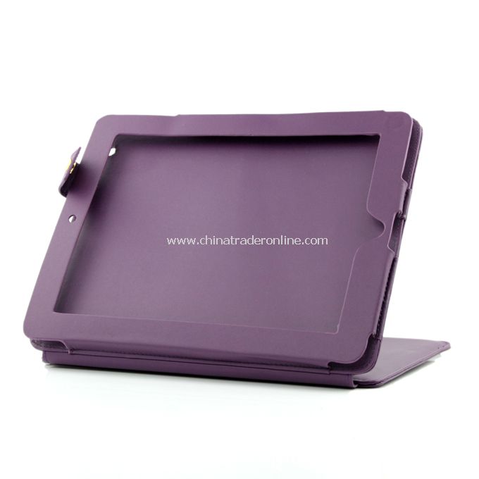 New Magnetic Smart Leather Skin Case Cover for Apple iPad 2 w/ Stand Purple