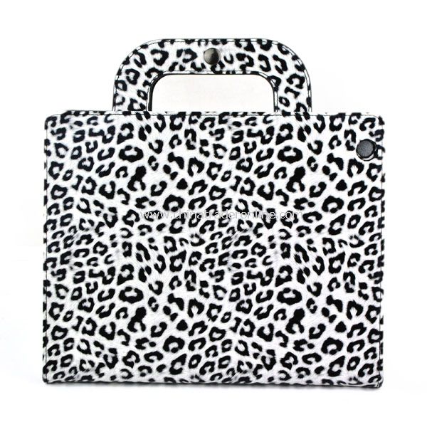 Stylish Leopard Portable PU Leather Bag Case Cover Hand Bag Case Protector for iPad 2 iPad 3