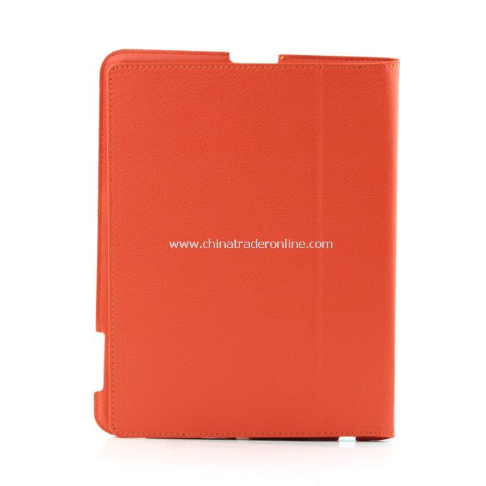 Stylish Ultra Thin Magnetic Smart Leather Case Cover w/ Stand Function for iPad2 Orange from China