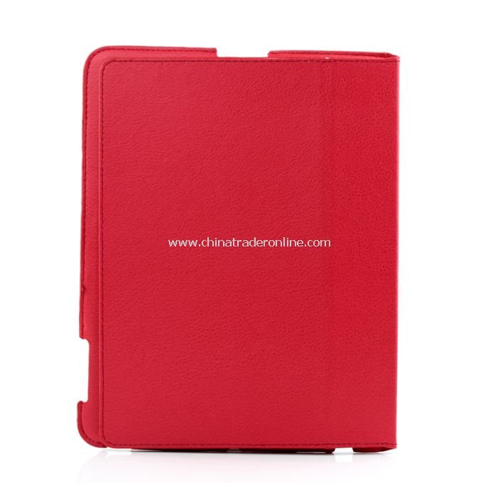 Stylish Ultra Thin Magnetic Smart Leather Case Cover w/ Stand Function for iPad2 red