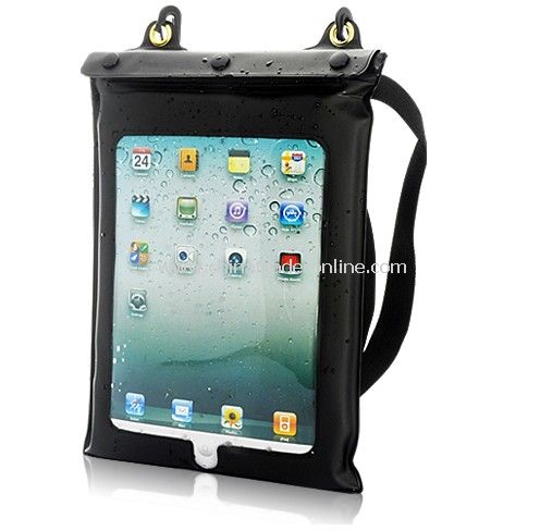 Waterproof Case and Earphones for Tablets (iPad, iPad 2, Android Tablet PC)