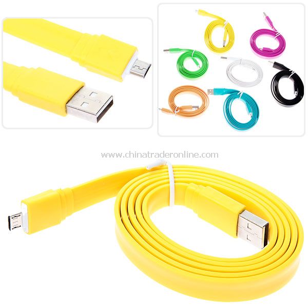 1m Noodle Style Micro USB Cable for HTC/Samsung/Blackberry etc