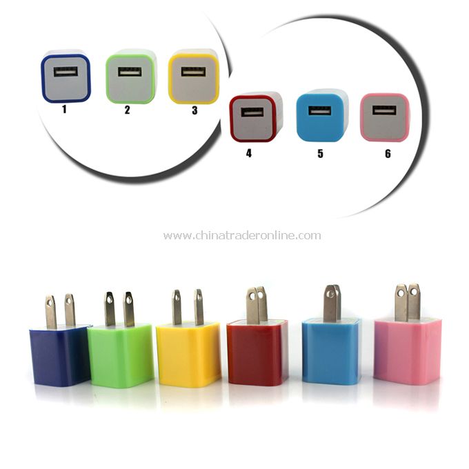 AC 100-240V US Type Ultra-Mini USB Power Travel Adapter Charger for iPod iPhone 4/4S from China