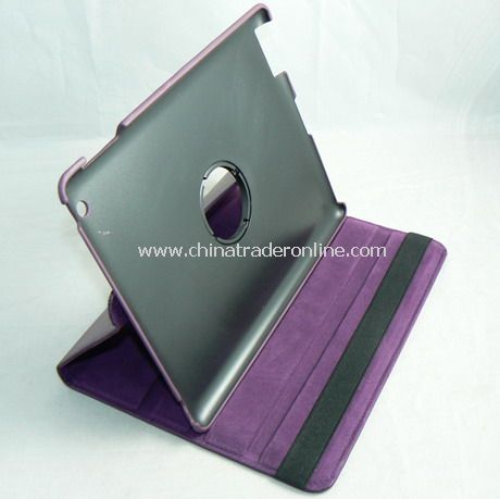 APPLE IPAD 2 LEATHER CASE COVER W/STAND purple from China