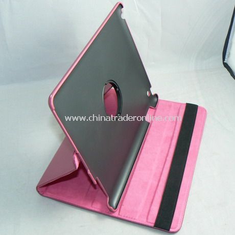 APPLE IPAD 2 LEATHER CASE COVER W/STAND rose-bengal from China