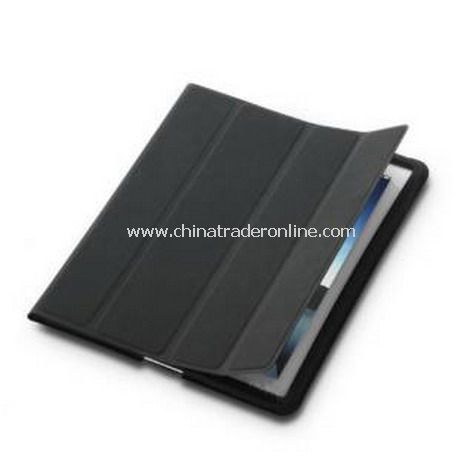 iPad 2 Smart Cover Case Black Leather(Black)