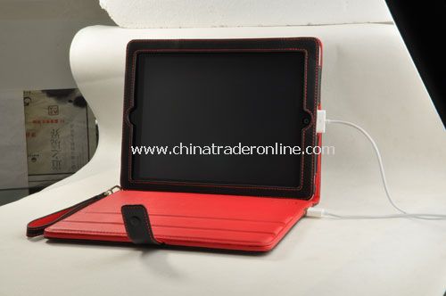 IPAD leather power case 2000MAH from China