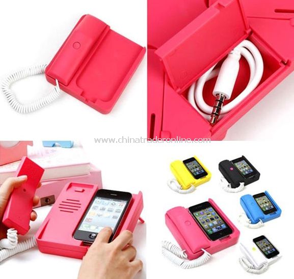 iphone 3GS phone holder retro telephone landline matte color random